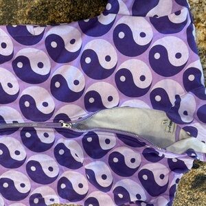 Kensie Girl Purple Yin Yang Zip-Up Top